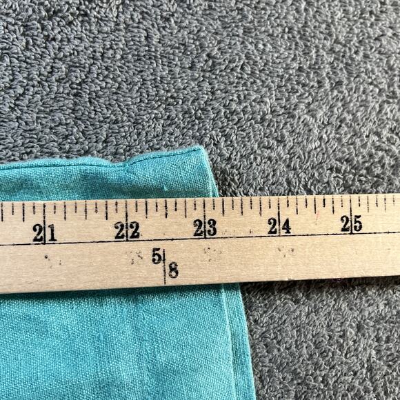 Hot Cotton Pants Womens Medium Blue‎ Linen Cropped Cargo Pockets Travel Vacation - Picture 8 of 10